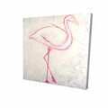 Fondo 16 x 16 in. Flamingo Sketch-Print on Canvas FO2788412